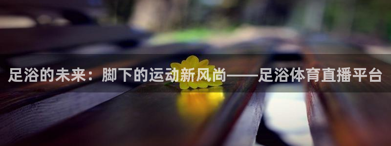 足浴的未来：脚下的运动新风尚——足浴体育直播平台